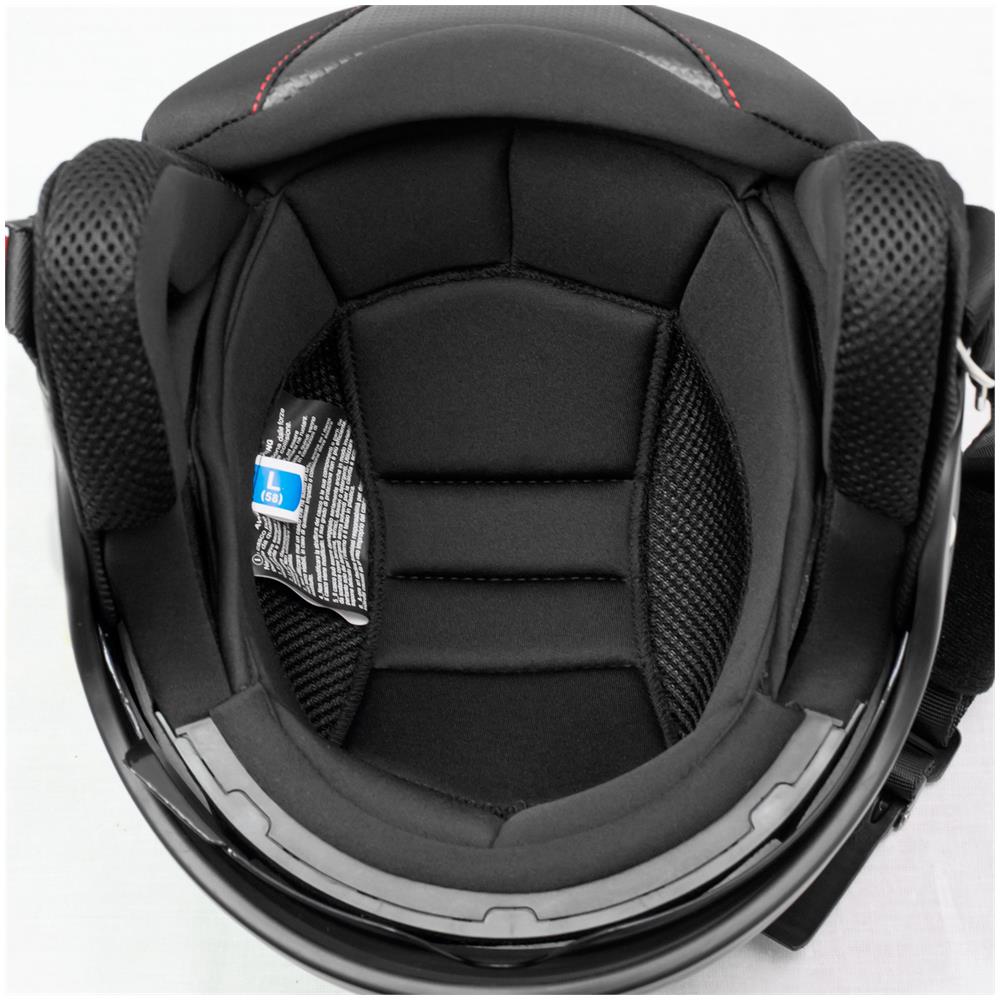 Casco Jet Demi Scooter Moto Omologato Ece 22 Visiera Parasole Nero Xl - Foto 2