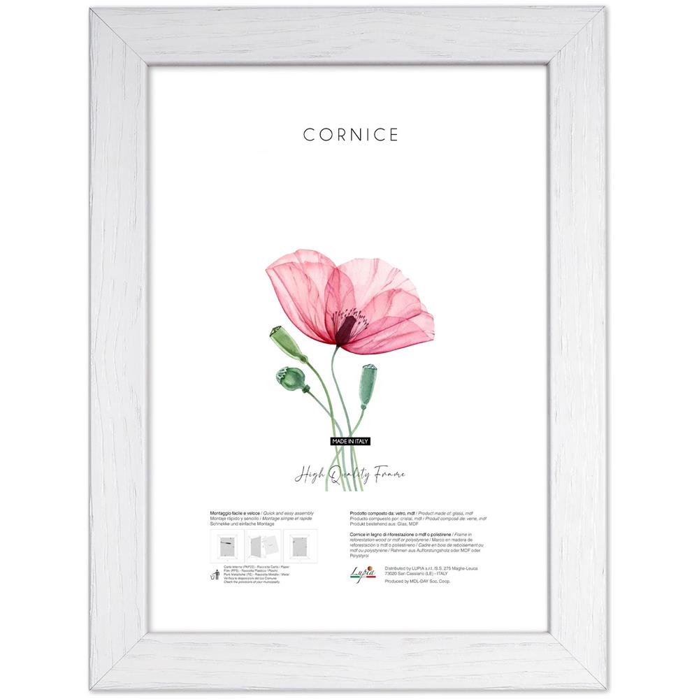 CORNICE Portafoto Cotone Cuori Fiocco 18x23cm Tessuto Bianco Ecrù - Foto 13