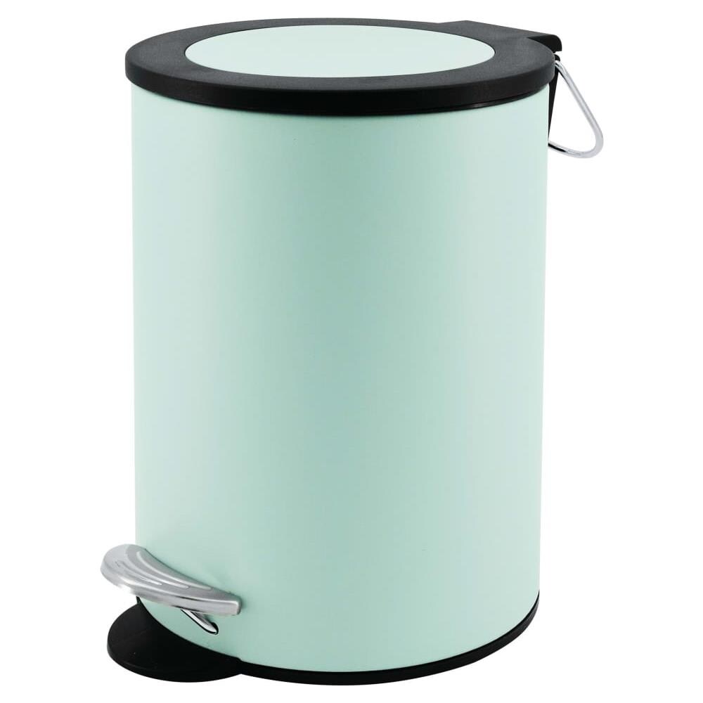 Kraftware Cestino Rifiuti In Metallo Verde - Capacità 8 Quart, Rivestimento In Vinile, Per Bagno E Bar - 27,3 Cm - 3
