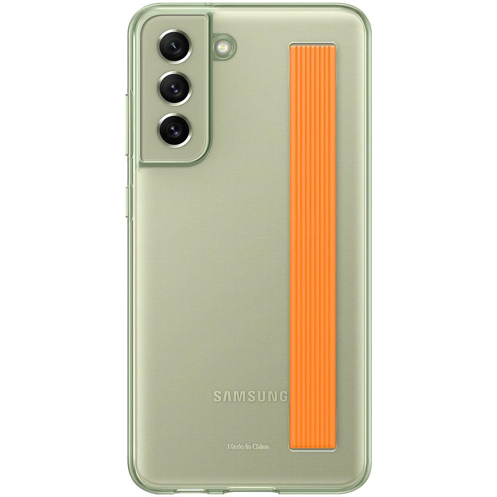 Cover Galaxy S21 Fe Originale Slip Strap Cover Retro Traslucido - Olive - Foto 1