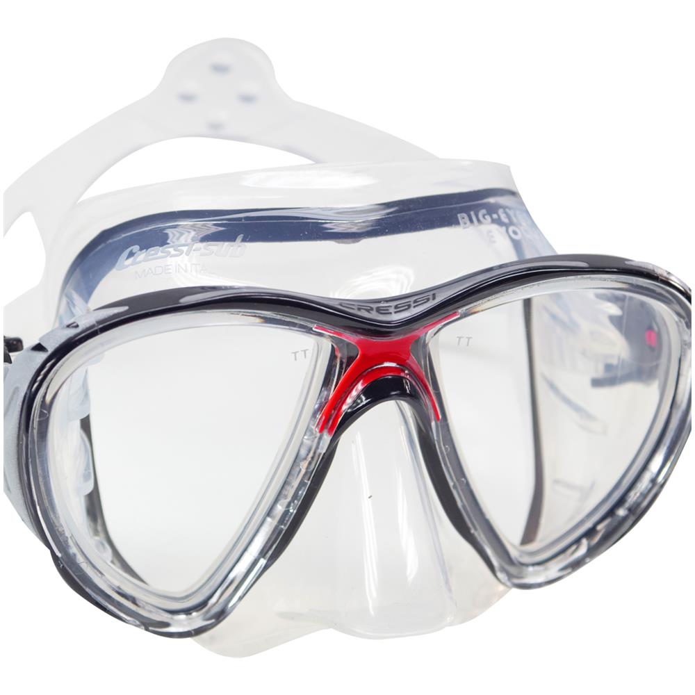 Maschera Big Eyes Evolution Trasparente Trasparente / rosso - Foto 3