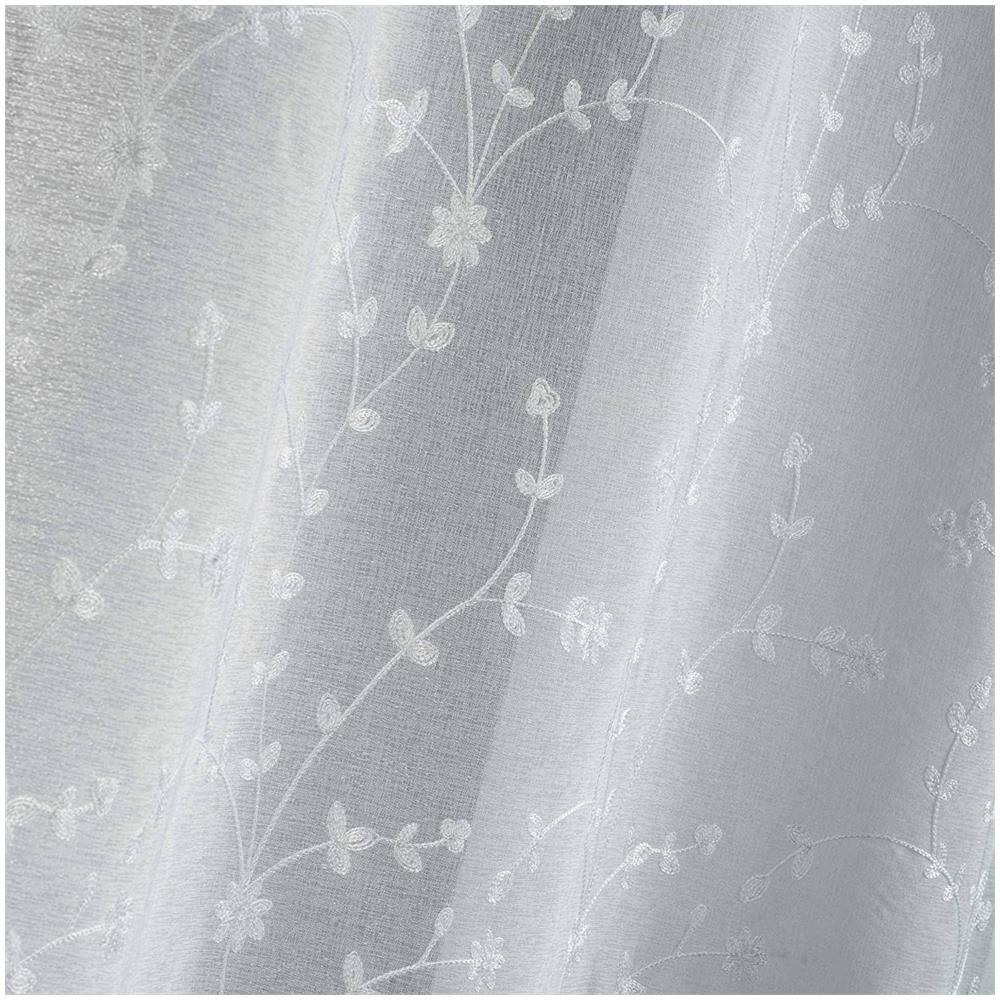 Tenda Per Finestra Con Occhielli Petit Fleur, 140 X 240 Cm, Colore Bianco - Foto 2