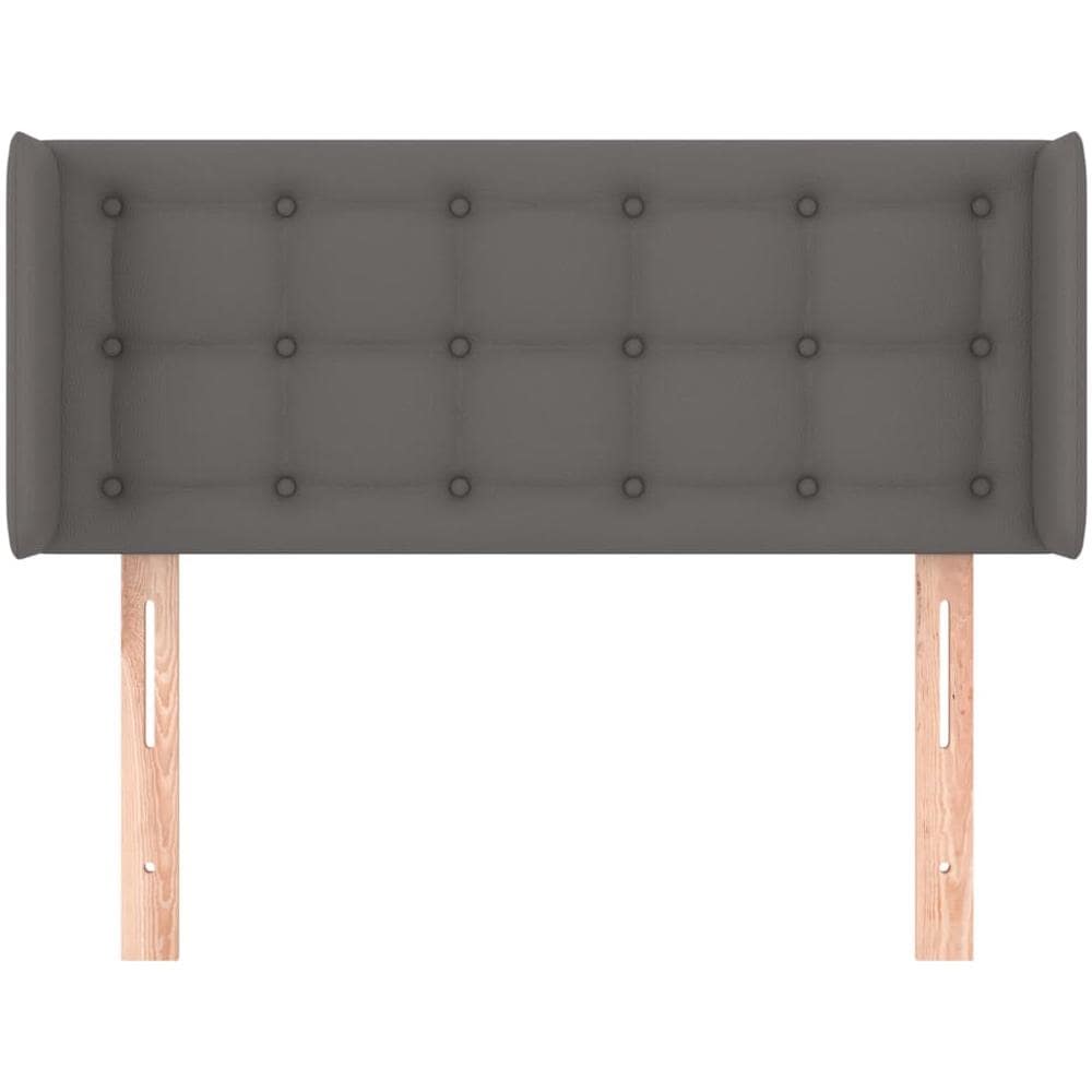 Testiera Ad Orecchio Grigio 103x16x78/88 Cm In Similpelle - Foto 3