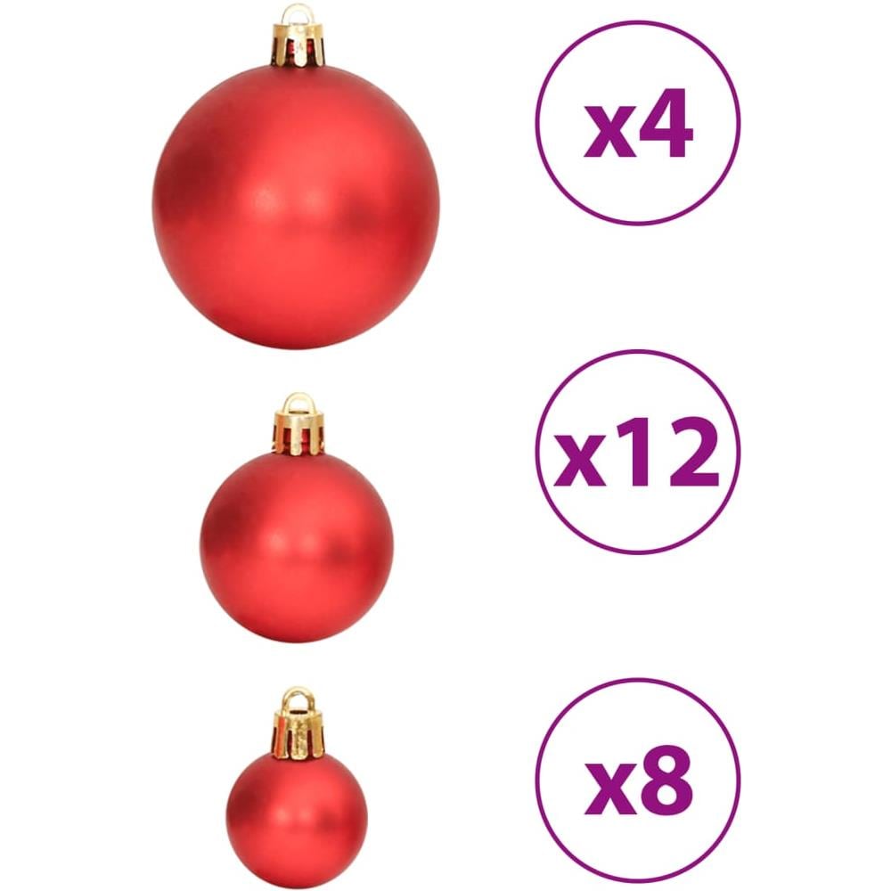 Palline Di Natale 100 Pz Oro E Rosso Vino 3 / 4 / 6 Cm - Foto 7