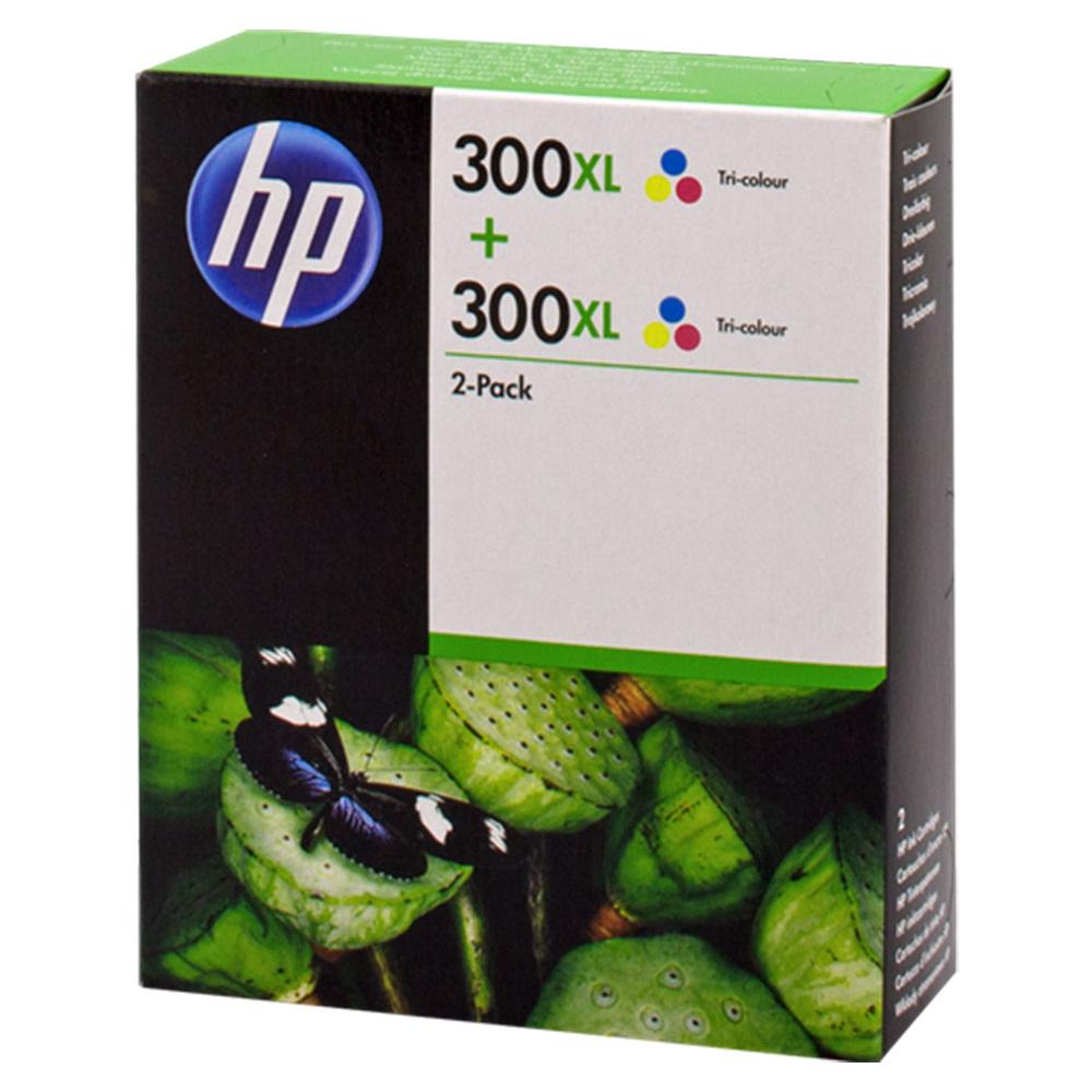 D8J44aE Cartuccia Ink Originale 300XL Ciano Magenta Gialla Deskjet D1600 F2420 Envy 100 Photosmart C4610 Capacità 880 Pagine Confezione 2 pezzi - Foto 2