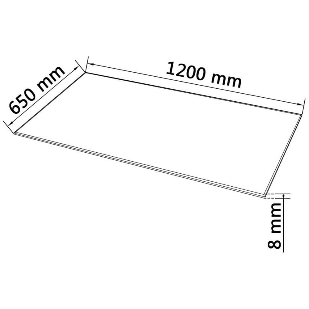 Piano Tavolo In Vetro Temperato Rettangolare 1200x650 Mm - Foto 4