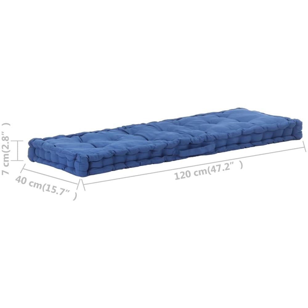 Cuscino Per Pallet E Pavimento In Cotone 120x40x7 Cm Blu Chiaro - Foto 12