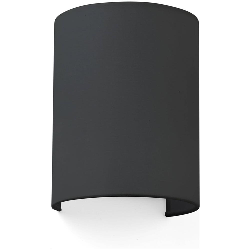 Applique Rotonda Nera In Cotone 200x 150x 120, E27 - Foto 1