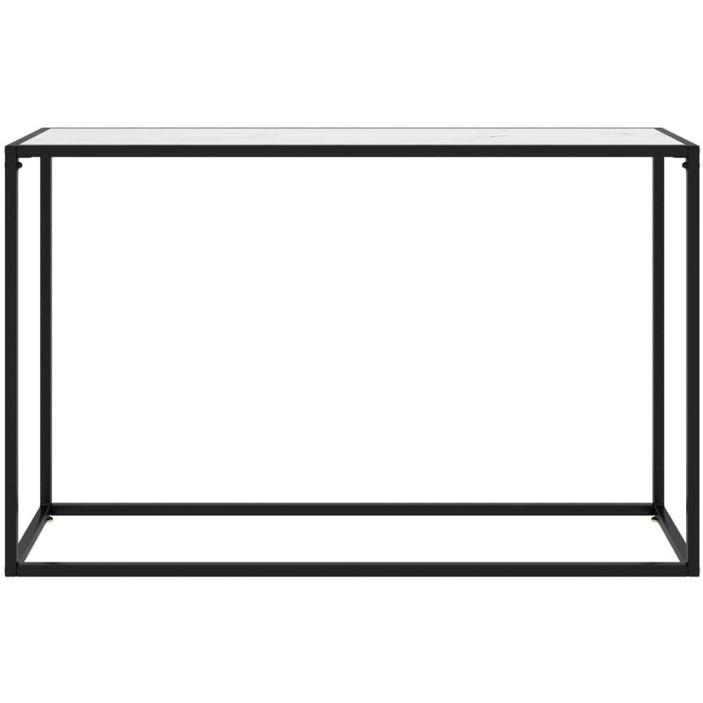 Tavolo Consolle Bianco 120x35x75 Cm In Vetro Temperato - Foto 2