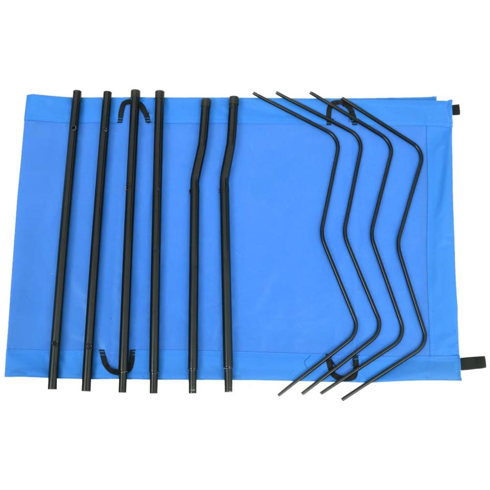 Lettino da Campeggio 180x60x19cm Tessuto Oxford e Acciaio Blu - Foto 2