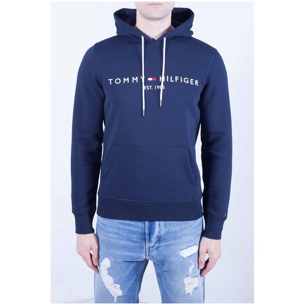 Uomo - Felpa In Cotone Blu Con Cappuccio - Foto 2