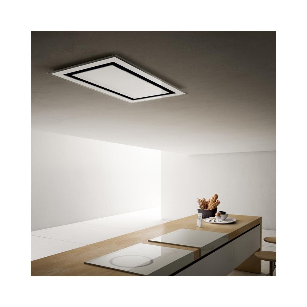 Cappa per Controsoffitto Etoile 60X100 AP WH / GL / F Filtrante da 100 cm Colore Acciaio Inossidabile e Bianco - Foto 2