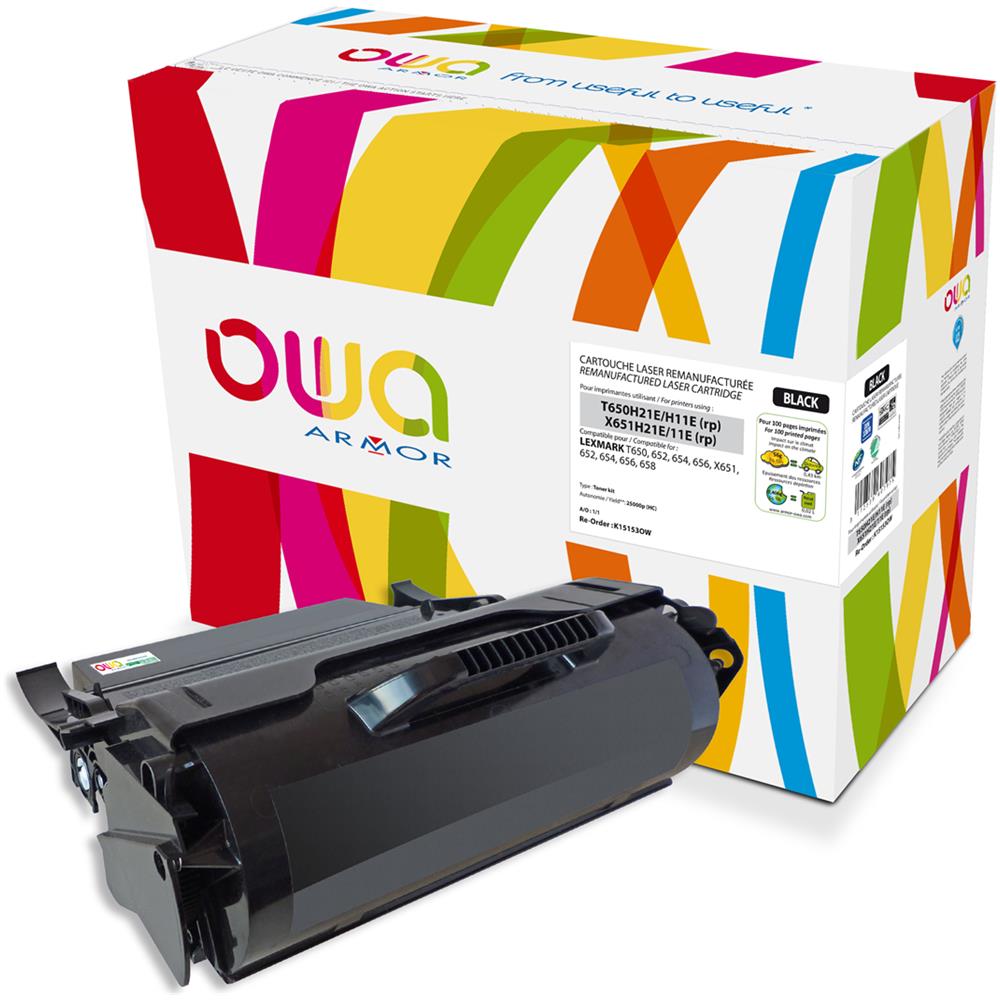 K15153OW, Toner, Nero, Laser, Lexmark, Optra T 650 DN Optra T 650 DTN Optra T 650 N Optra T 652 DN Optra T 652 DTN Optra T 652 N, T650H21E - Foto 2