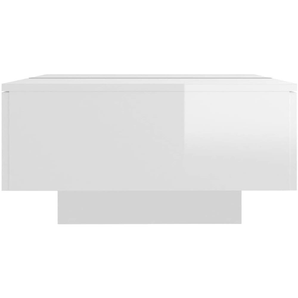 Tavolino Salotto Bianco Lucido 90x60x31 cm in Legno Multistrato - Foto 2
