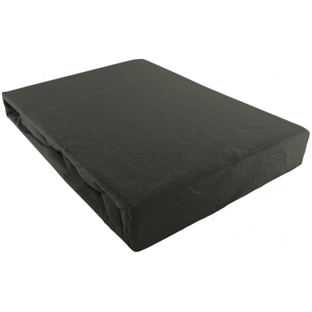 Lenzuolo Jersey Grigio Scuro Con Angoli 90 X 200 - Foto 1