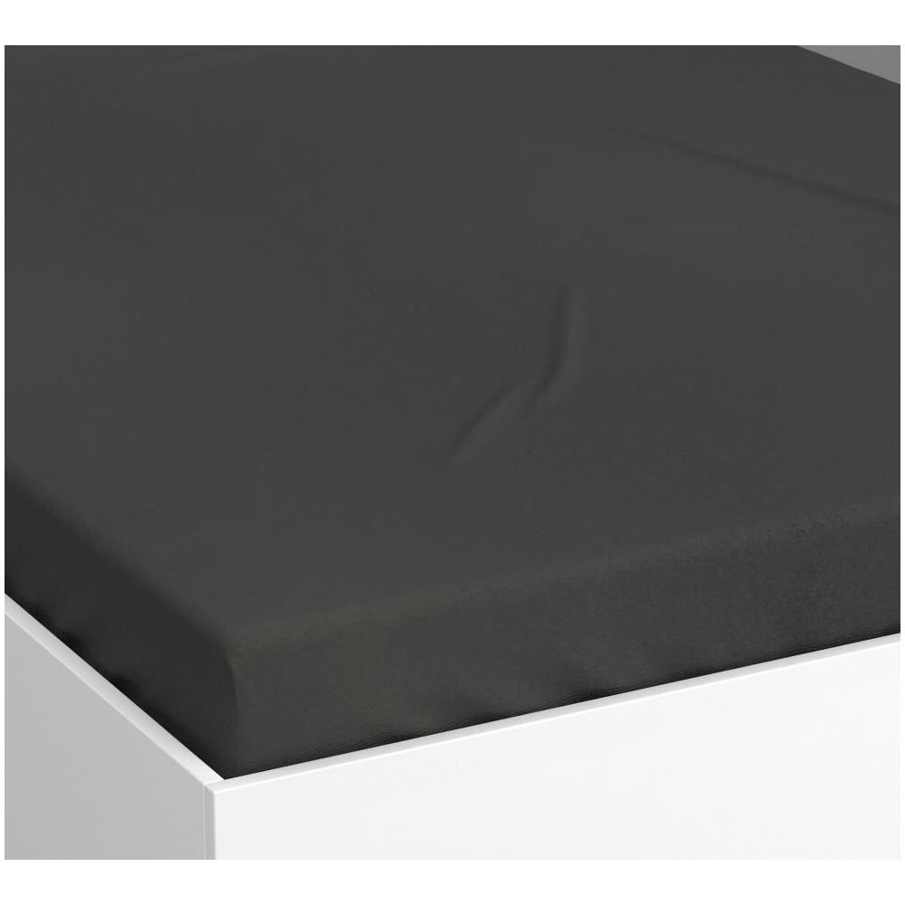 Lenzuolo Jersey Grigio Scuro Con Angoli 90 X 200 - Foto 2