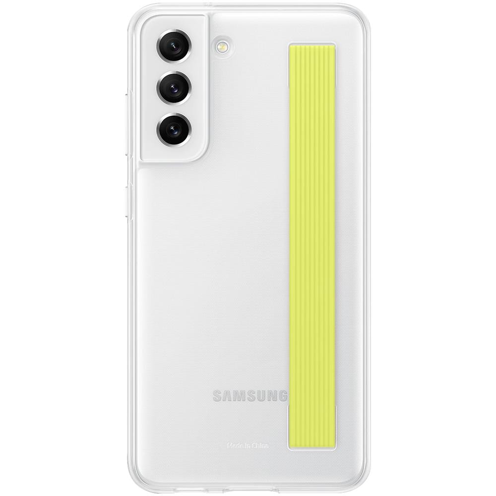 Cover Galaxy S21 Fe Originale Slip Strap Cover Retro Traslucido - White - Foto 1