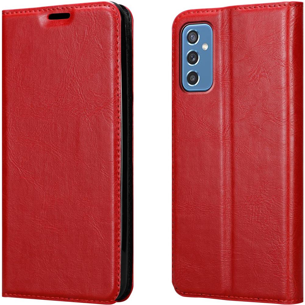 Custodia Compatibile Con Samsung Galaxy M52 5g In Rosso Mela - Coperchio Protettiva Con Chiusura Magnetica, Funzione Stand E Tasca Per Le Carte - Foto 8