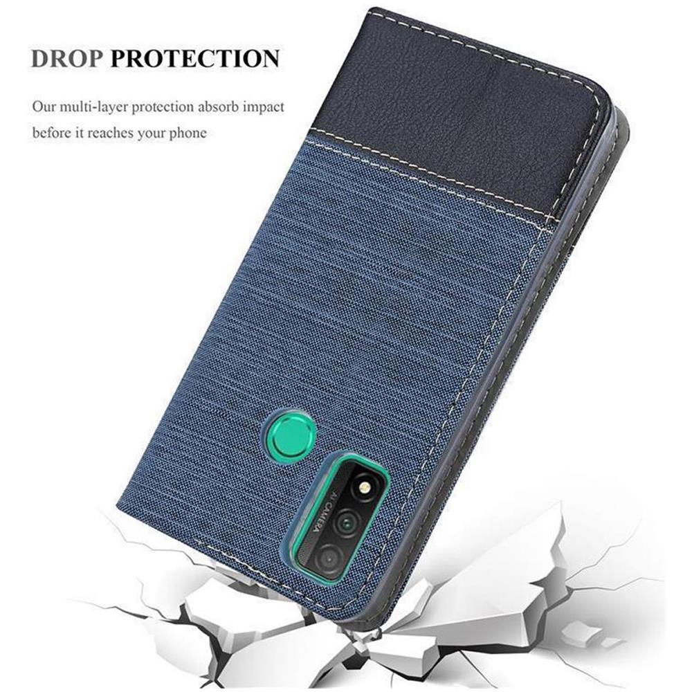 Custodia Compatibile Con Huawei P Smart 2020 In Blu Scuro Nero - Coperchio Protettiva Con Chiusura Magnetica, Funzione Stand E Tasca Per Le Carte - Foto 8