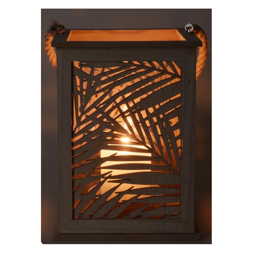 Lampion Leaf Design - Lanterna Per Candela, 18x26 Cm - Foto 2