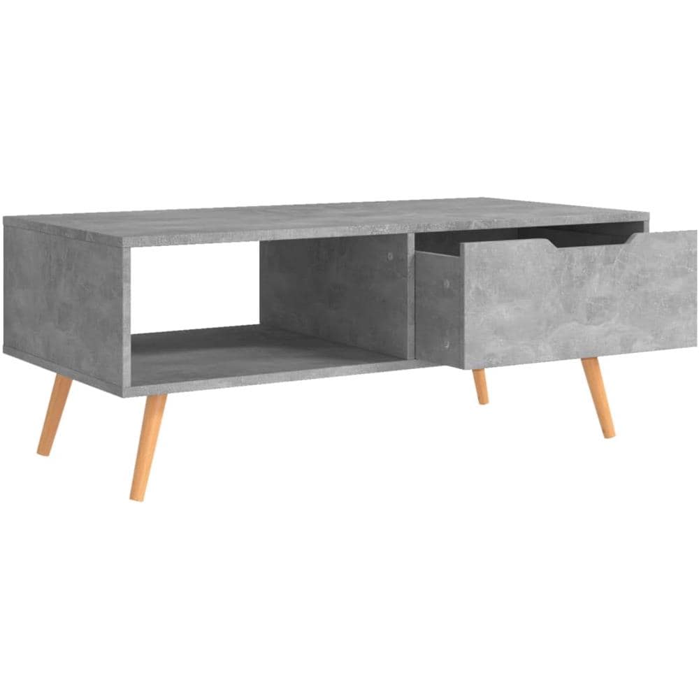 Tavolino Salotto Grigio Cemento 100x49,5x43cm Legno Multistrato - Foto 6
