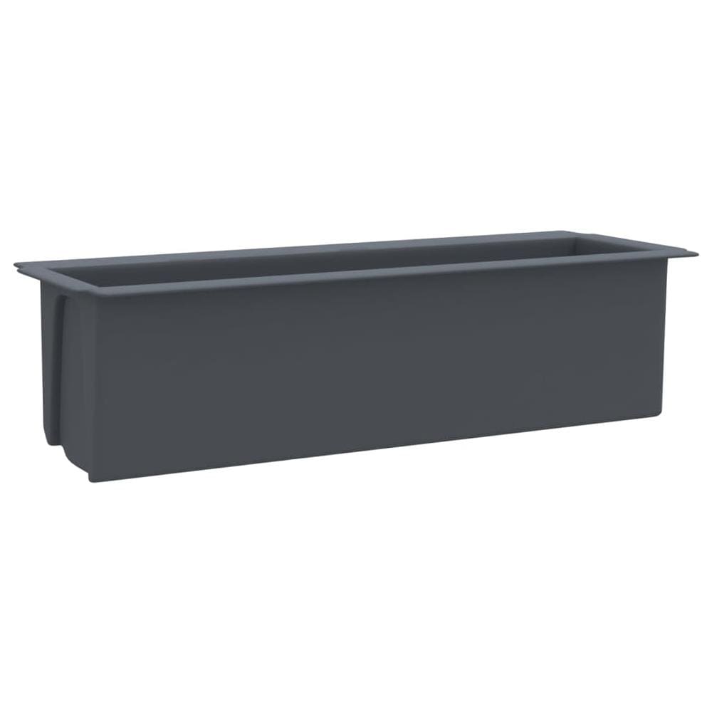 Fioriere Per Europallet 12 Pz Grigio 36x13,5x9,5 Cm In Pp - Foto 2