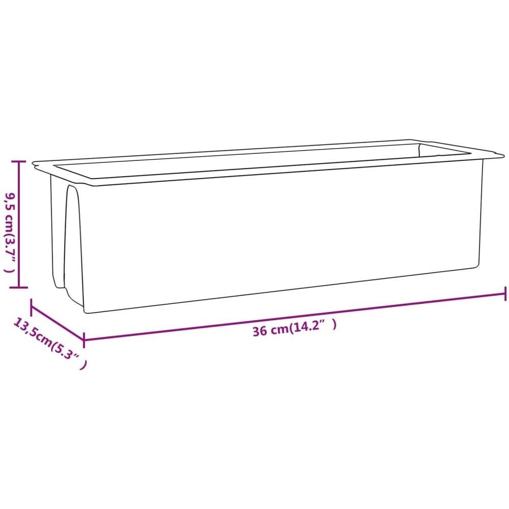 Fioriere Per Europallet 12 Pz Grigio 36x13,5x9,5 Cm In Pp - Foto 6