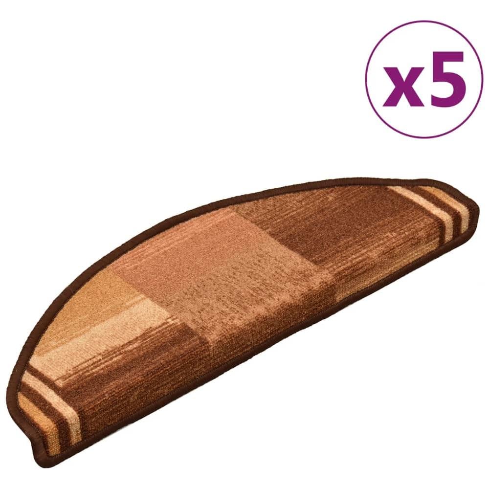 Tappetini per Scale Autoadesivi 5 pz 65x21x4 cm Marroni - Foto 2