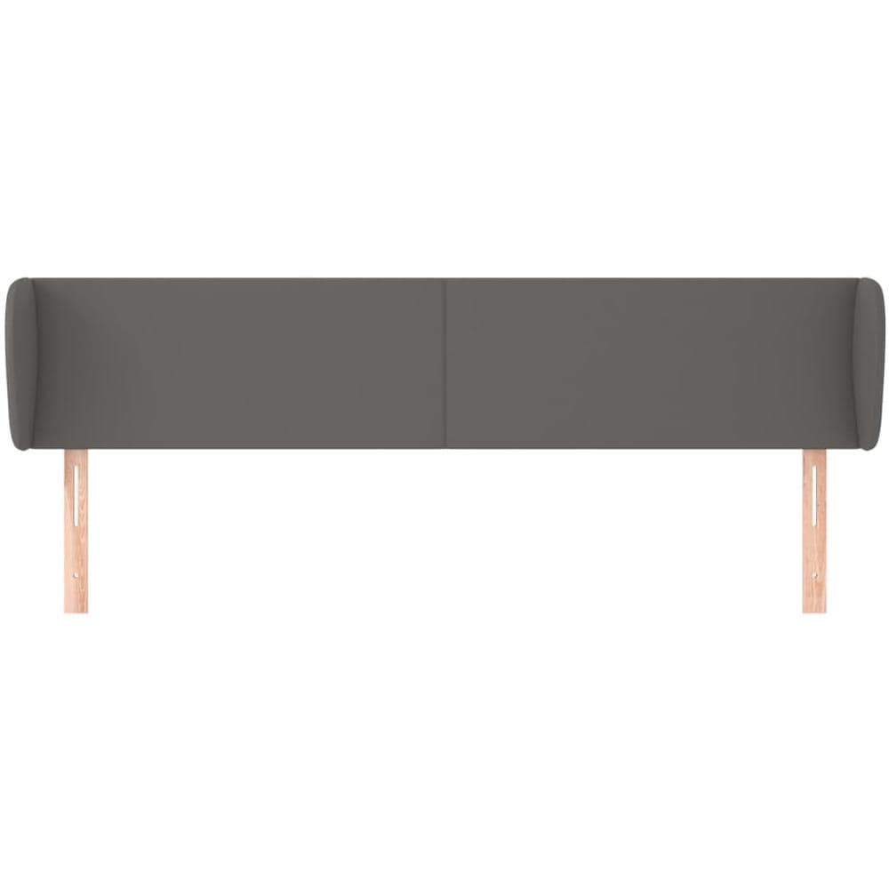 Testiera Ad Orecchio Grigio 183x23x78/88 Cm In Similpelle - Foto 3