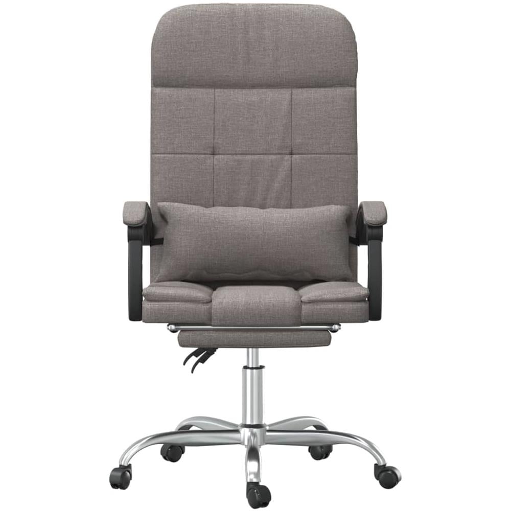 Sedia da Ufficio Massaggio Reclinabile Tortora in Tessuto - Foto 2