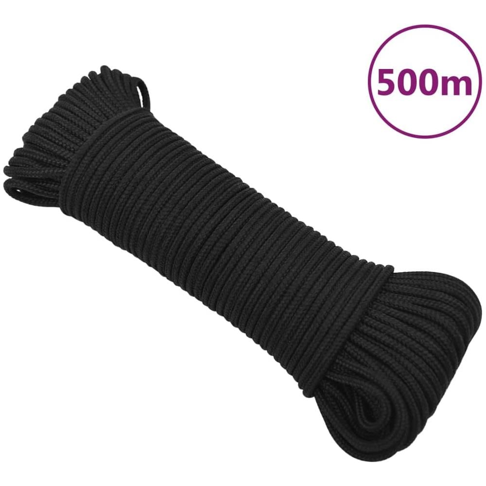 Corda Nautica Completamente Nera 5 Mm 500 M In Polipropilene - Foto 1