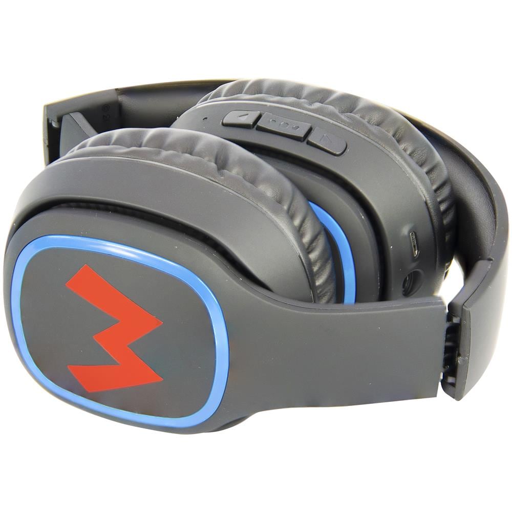 Cuffia e Auricolare SM0698 Wireless A Padiglione Musica e Chiamate Bluetooth Colore Nero / Blu / Rosso - Foto 2