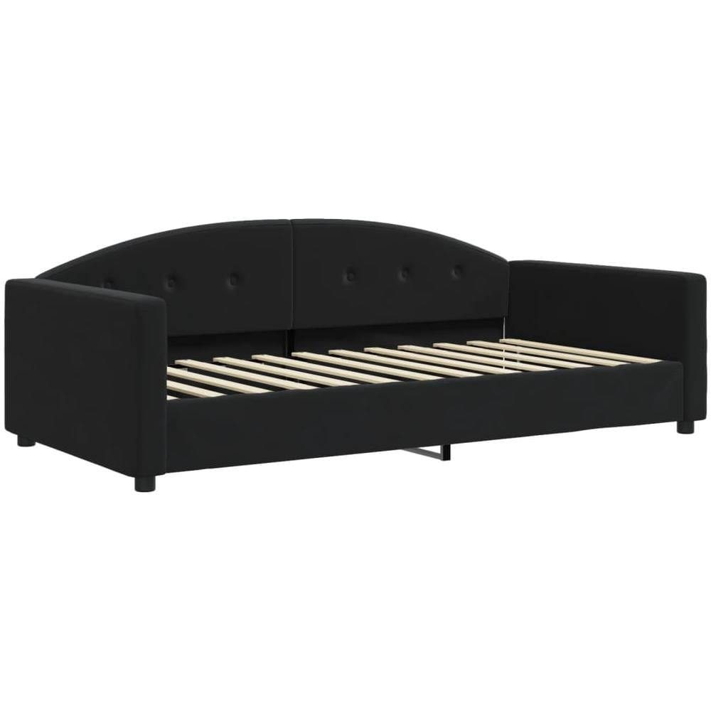 Letto Da Giorno Nero 100x200 Cm In Velluto - Foto 2