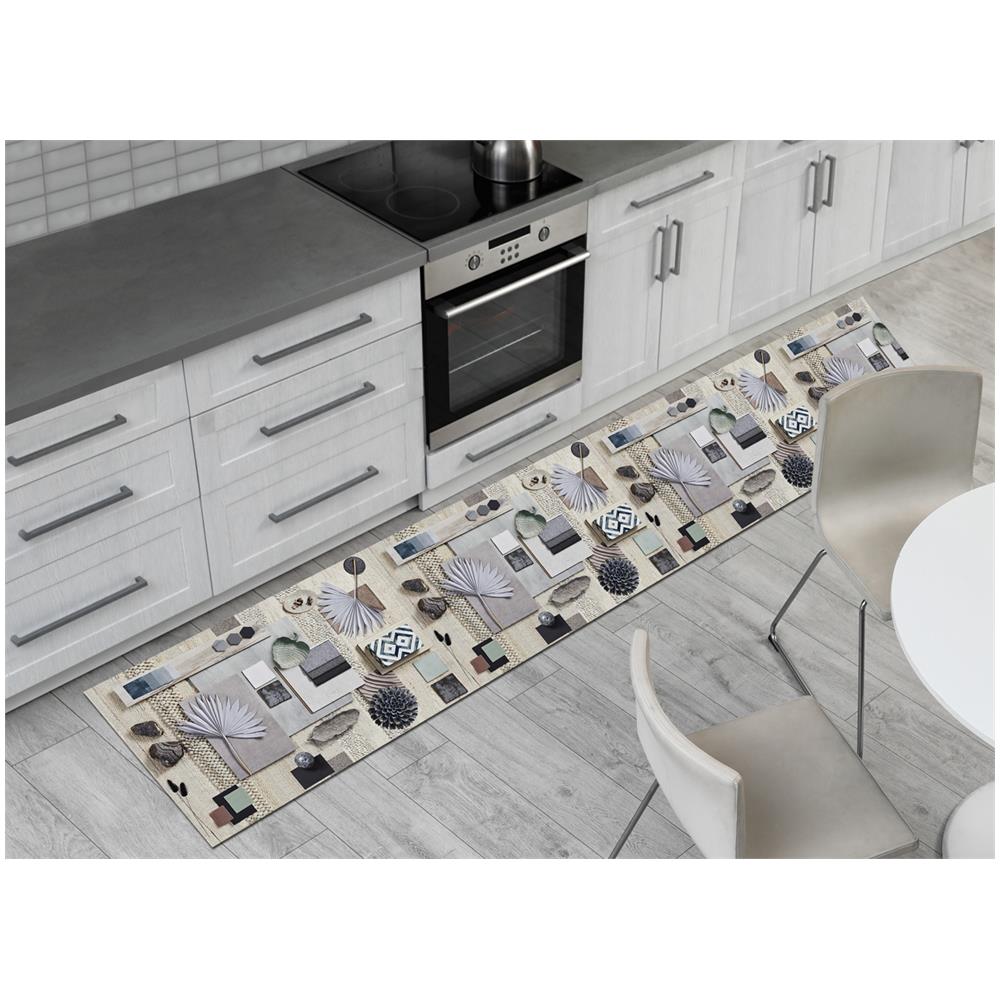 Tappeto Passatoia Cucina Antiscivolo Sottolavello Digitale Disegno Etnico 50x50 Etnico - Foto 1