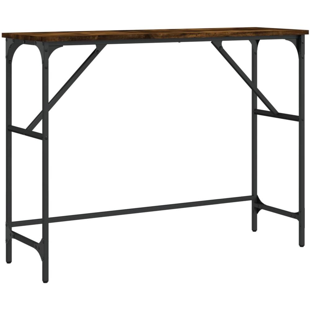 Tavolo Consolle Rovere Fumo 100x32x75 Cm Legno Multistrato - Foto 2