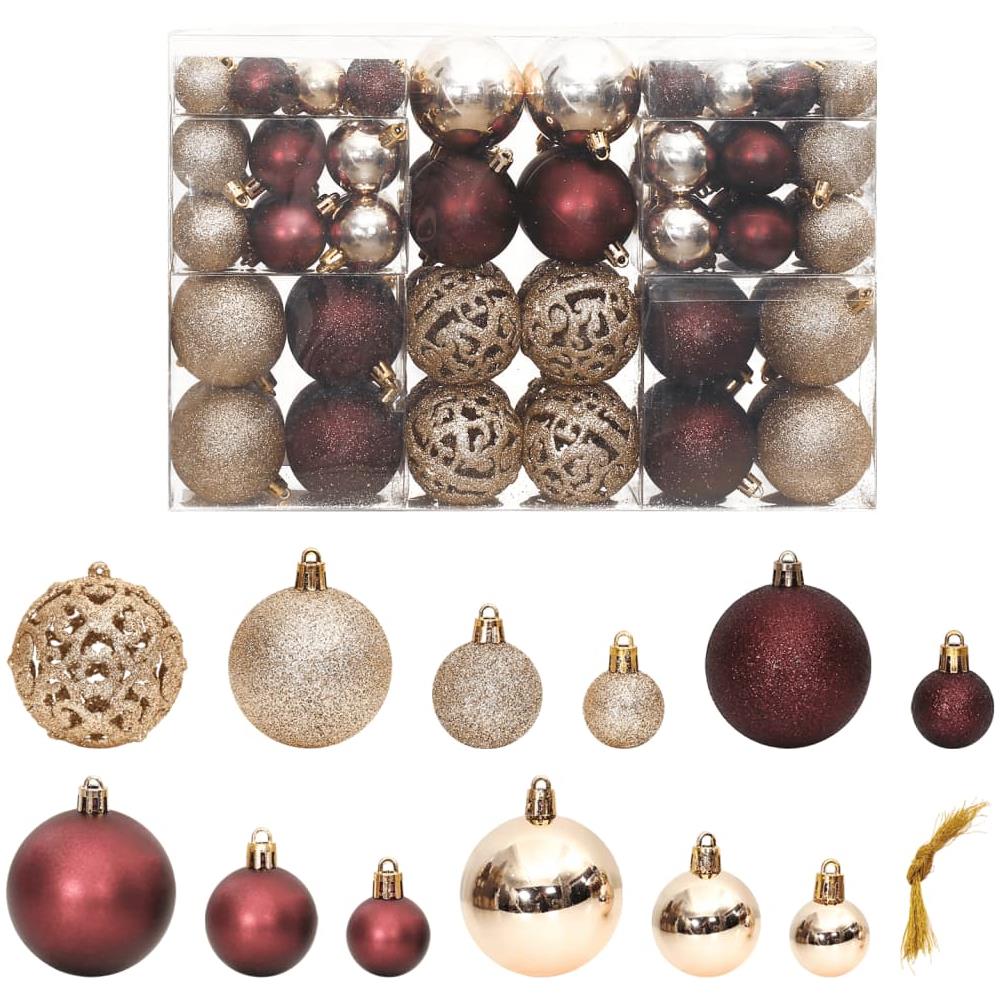 Palline Di Natale 100 Pz Champagne E Marrone 3 / 4 / 6 Cm - Foto 1
