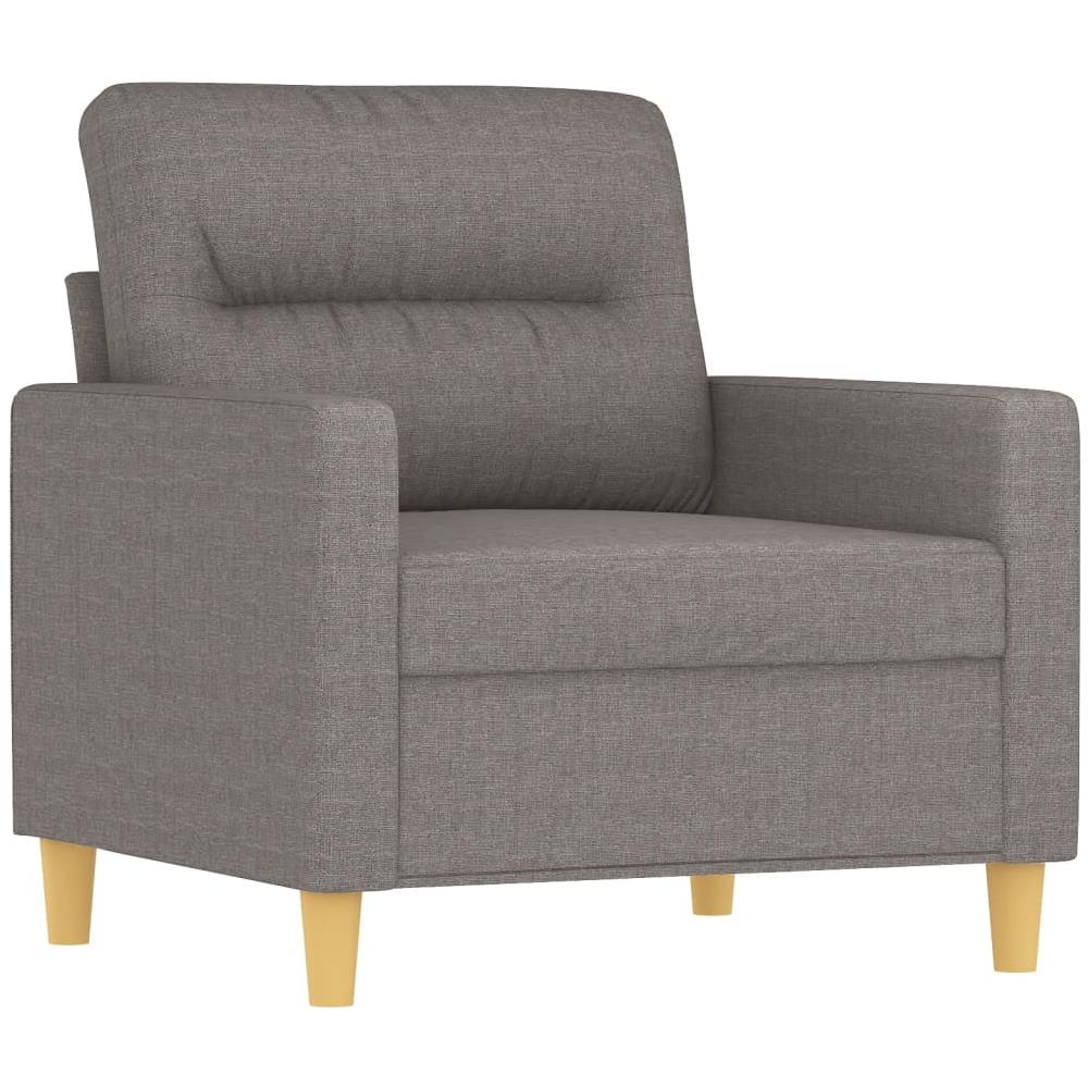 Set Di Divani 3 Pz Con Cuscini Tortora In Tessuto - Foto 3