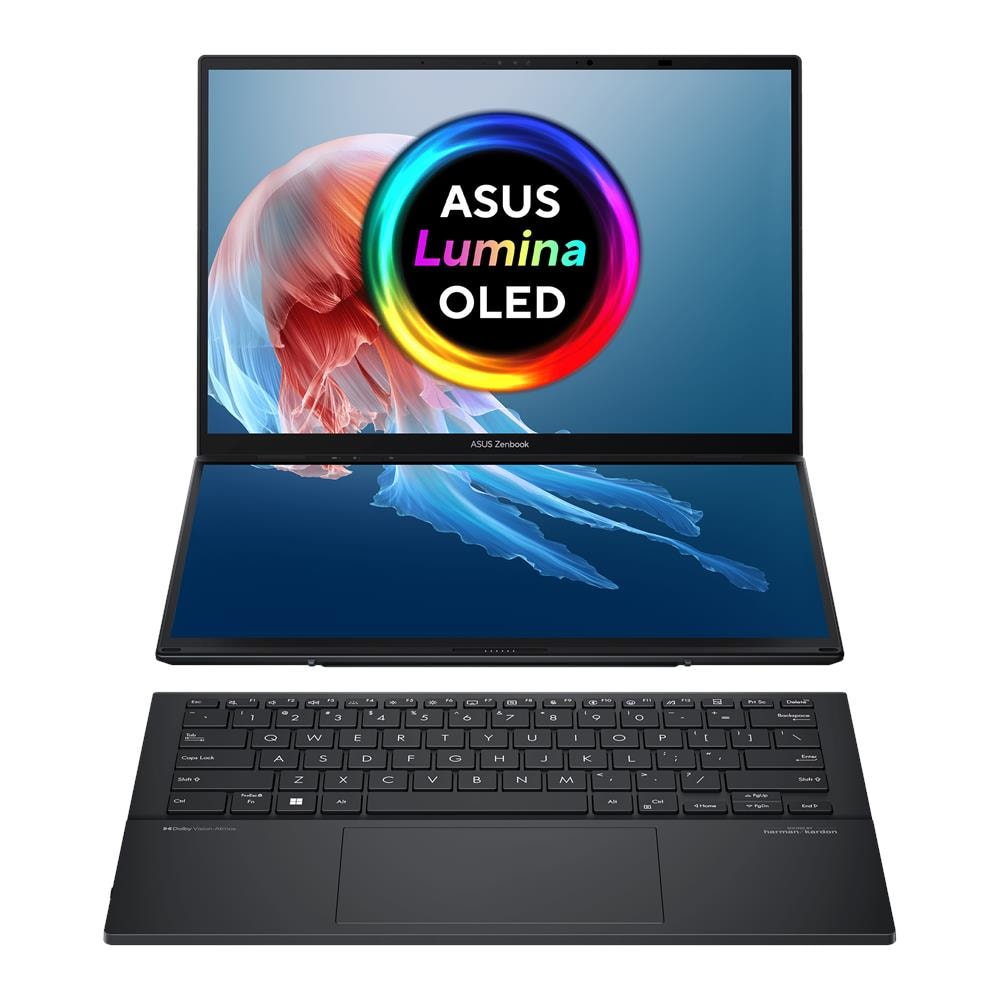 Zenbook Duo UX8406MA-PZ244W Intel Core Ultra 9 185H Ibrido (2 in 1) 35,6 cm (14") Touch screen 3K 32 GB LPDDR5x-SDRAM 1 TB SSD Wi-Fi 6E (802.11ax) Windows 11 Home Grigio - Foto 1