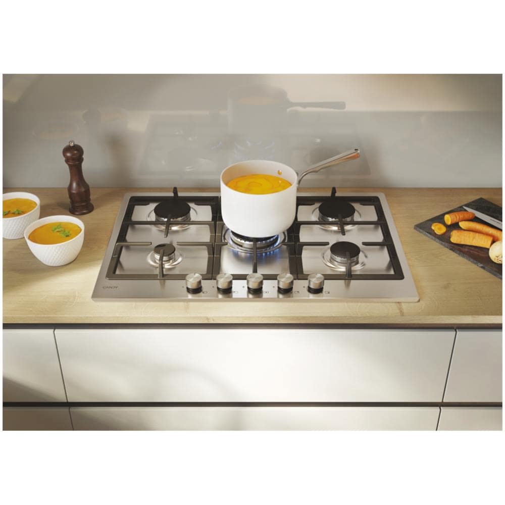 Piano Cottura Moderna CHG74WTX a Gas 5 Fuochi Gas Colore Acciaio Inox - Foto 9