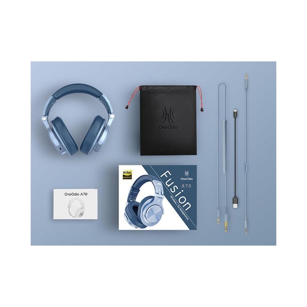 Fusion A70 Hi-Res Cuffie DJ Wireless, Cavo e Microfono Sky Blue - Foto 3
