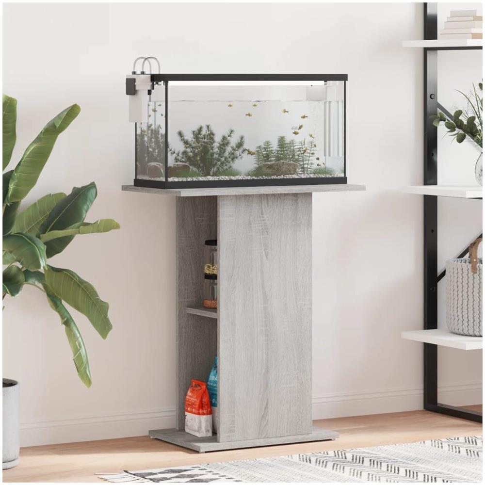 Supporto per Acquario 60,5x36x72,5 cm Multistrato Grigio Sonoma - Foto 2