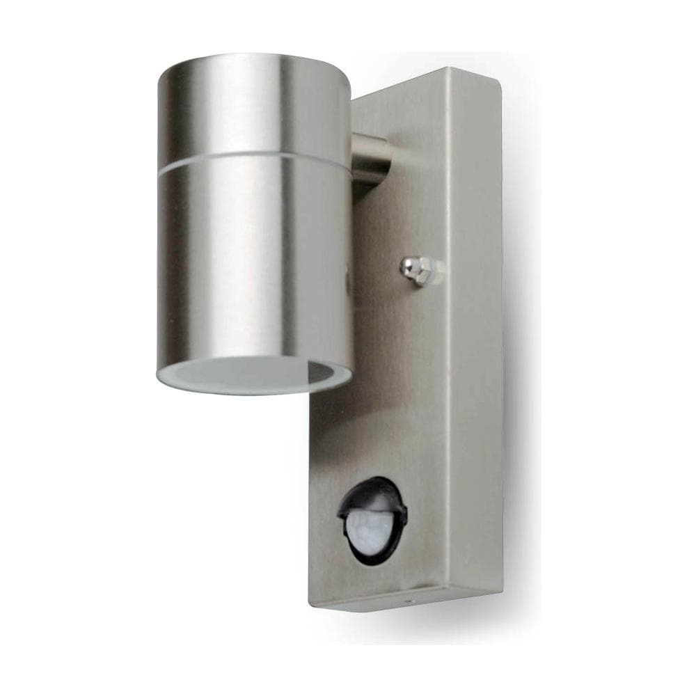 Lampada Da Muro Applique Gu10 Sensore Acciaio Inox Esterno Ip44 Vt-7621 Pir 7502 - Foto 1