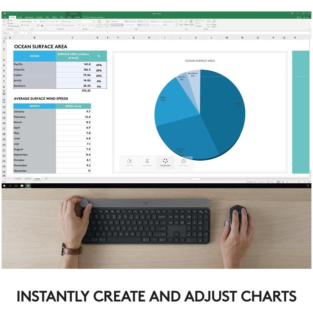 Tastiera Wireless 920-008500 per Casa e Ufficio (Layout Italiano) Colore Argento - Foto 2