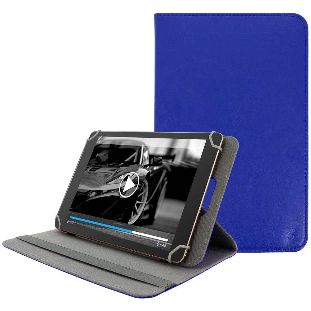 Custodia Tablet Fino A 10,1 Pollici Universale Funzione Stand Blu - Foto 5