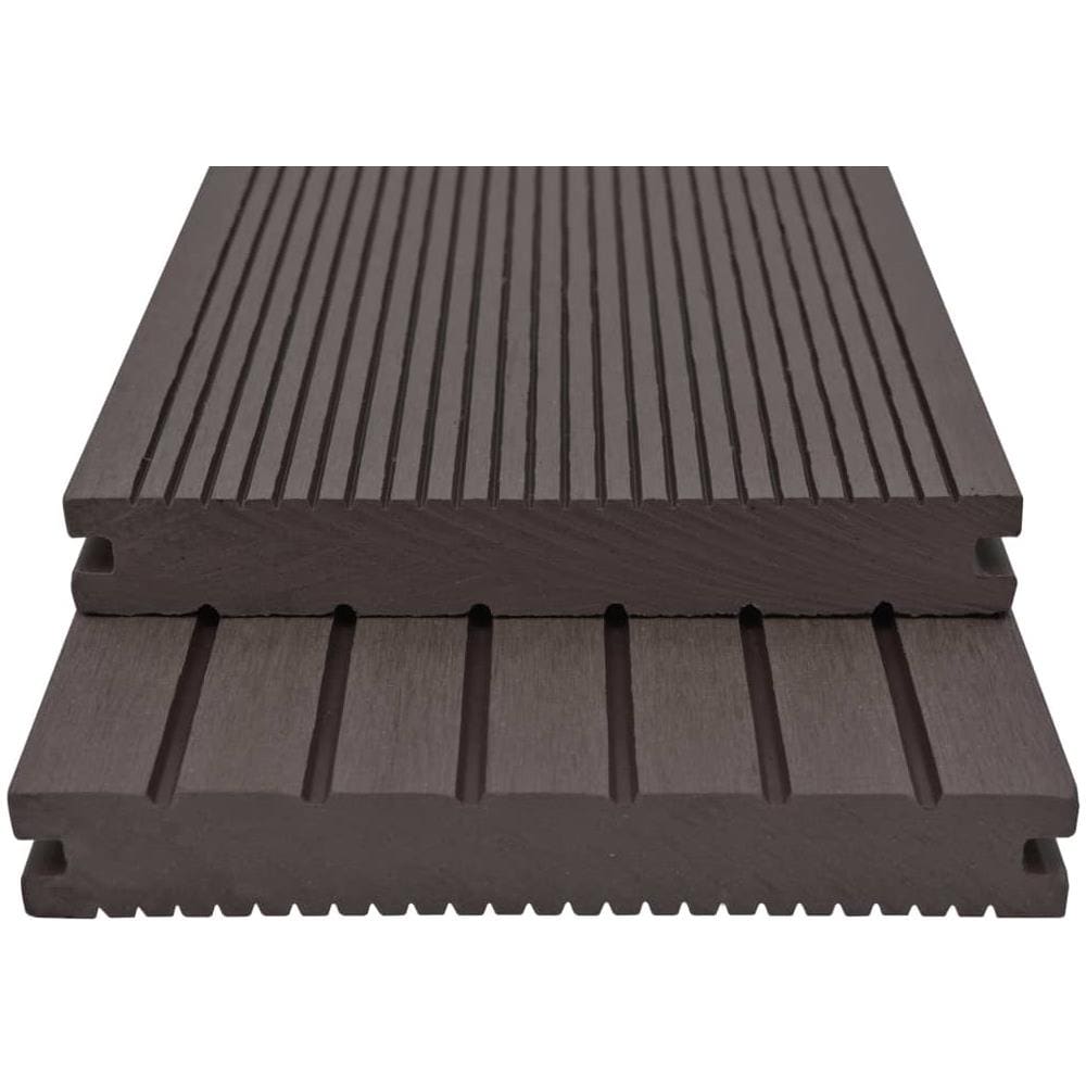 Pavimento Esterni Wpc Pieno Accessori 10m² 2,2m Marrone Scuro - Foto 2