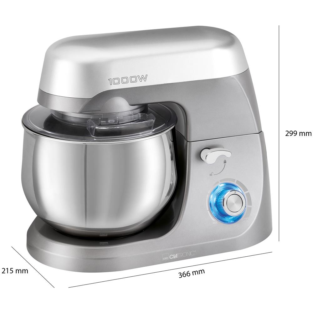 Impastatrice Planetaria Robot Cucina Multifunzione 5 Litri Argento 1000w Km 3709 - Foto 14