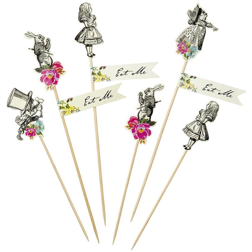 Talking Tables - 12 Stecchini In Legno Alice Nel Paese Immaginario - Foto 1