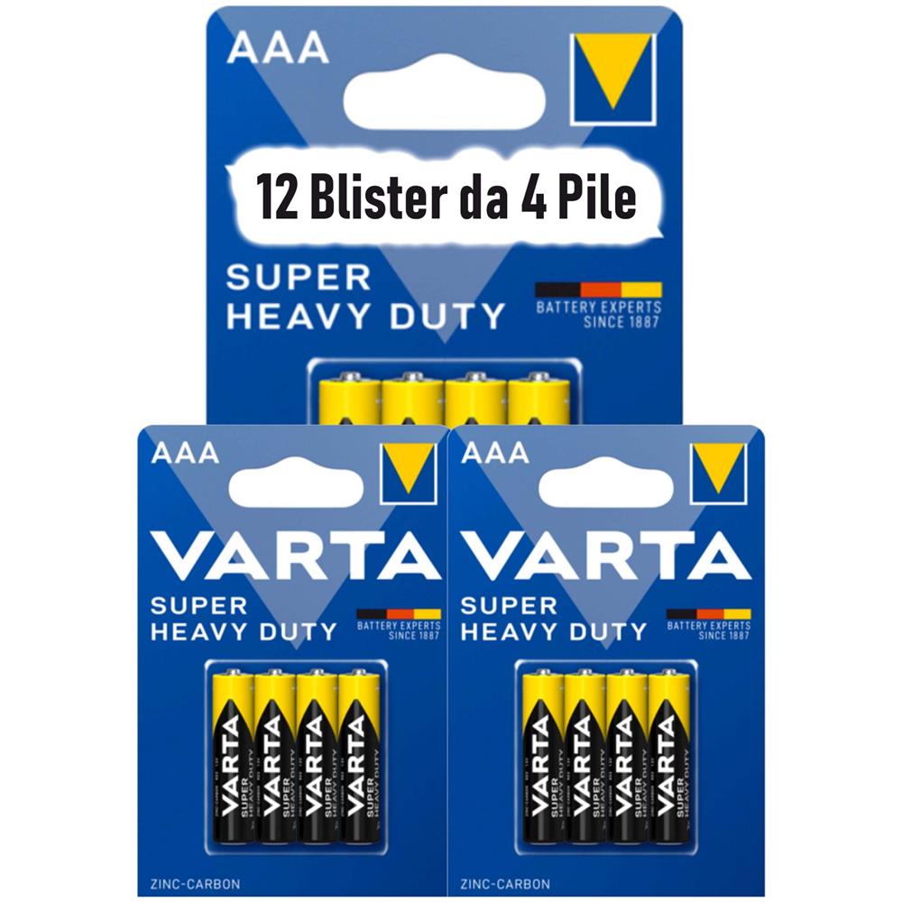 48 X Batteria Mini Stilo Aaa R03 Zinco-carbone Batterie Mini-stilo 1.5v Blister - Foto 2