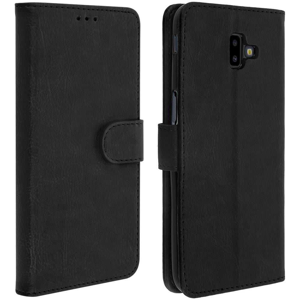 Custodia A Libro Samsung Galaxy J6 Plus Portacarte Funzione Supporto - Nero - Foto 1