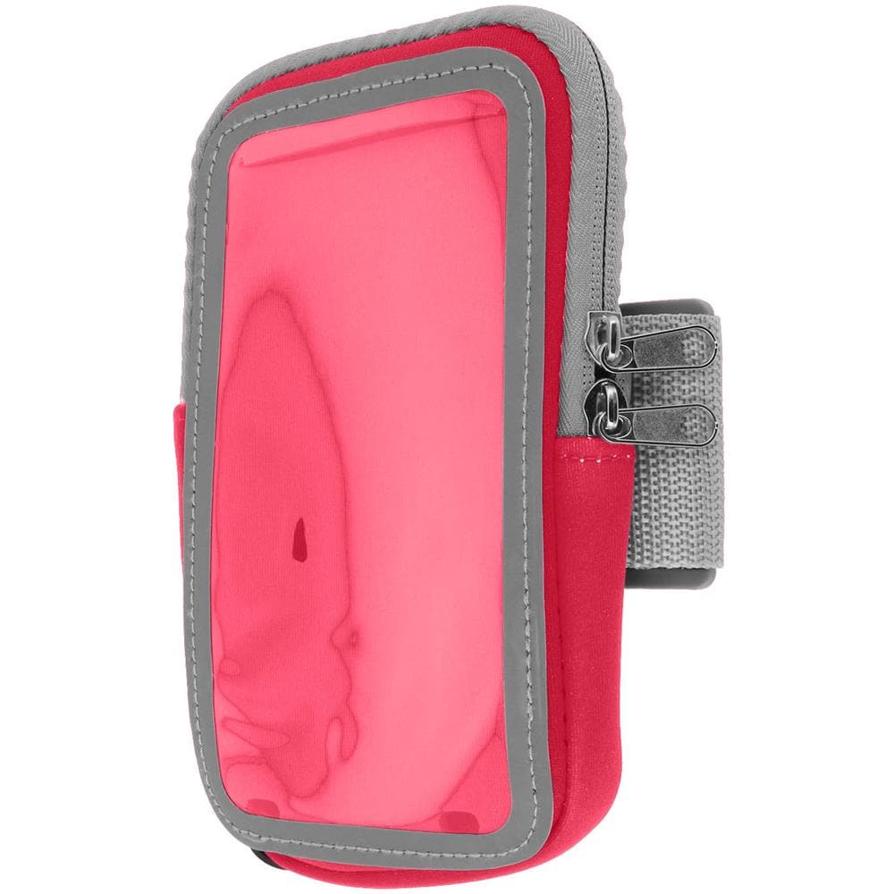 Fascia Sportiva Smartphone Touch Braccio O Avambraccio Tasca Con Zip Rosa - Foto 1